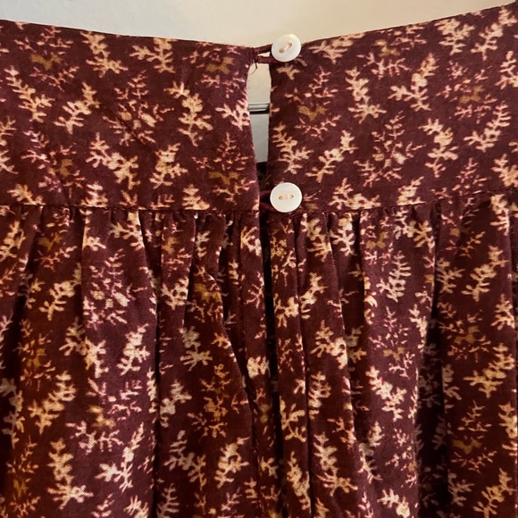 Doen Buttercup Mini Dress in Wine Winter Ditsy Floral Print - Picture 9 of 13